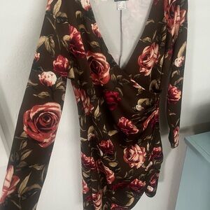 Large Venus long sleeve floral dress